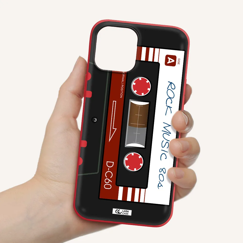 Ruck Music Cassette Apple iPhone 12 pro Silicone Imperial Red Case
