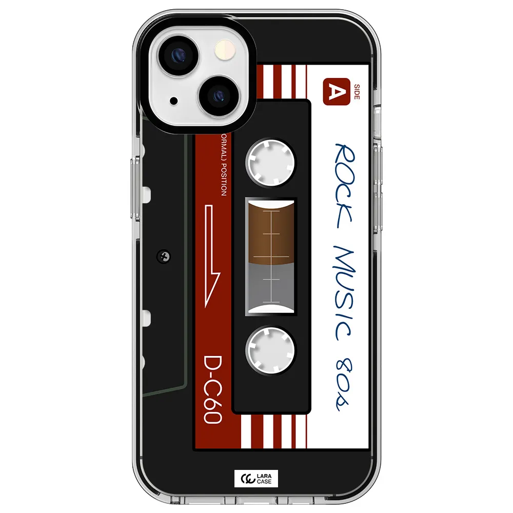 Ruck Music Cassette Apple iPhone 13 impact black border Case