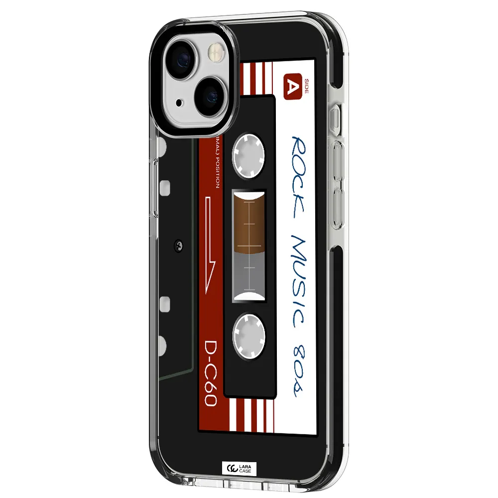 Ruck Music Cassette Apple iPhone 13 impact black border Case