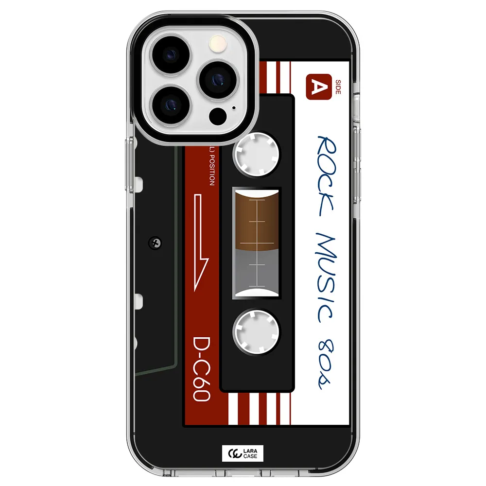 Ruck Music Cassette Apple iPhone 13 Pro Max impact black border Case