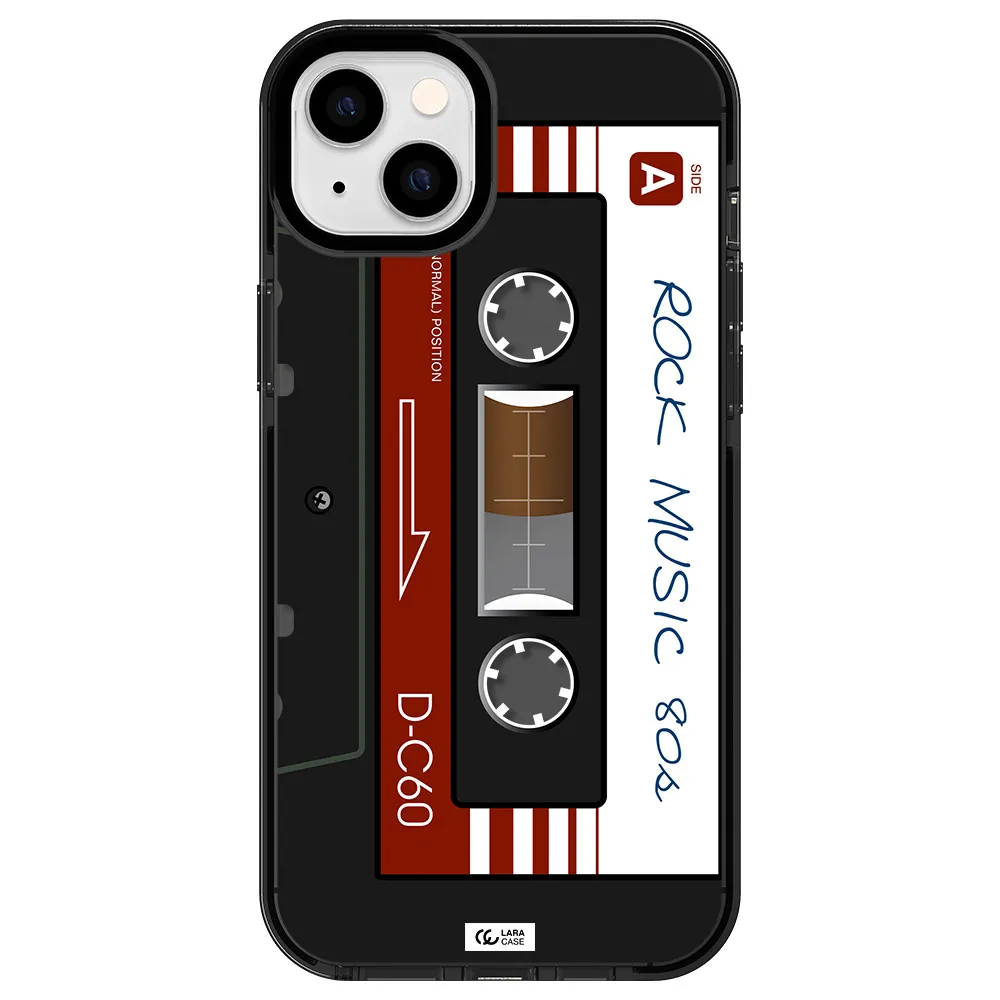 Ruck Music Cassette Apple iPhone 14 plus impact Smoke Black Case