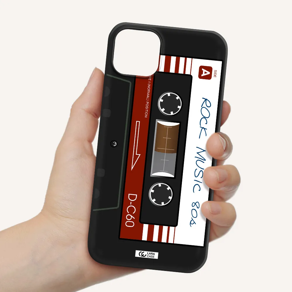 Ruck Music Cassette Apple iPhone 14 plus Silicone black Case