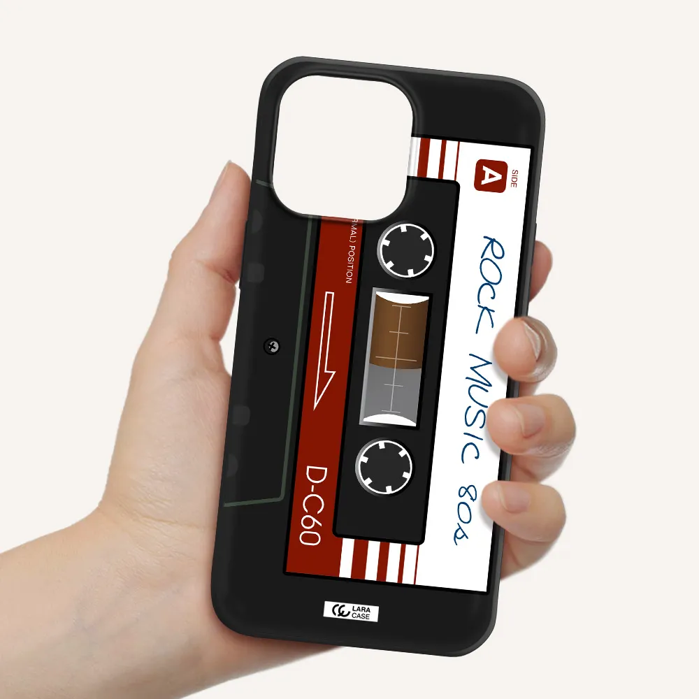 Ruck Music Cassette Apple iPhone 14 pro max Silicone black Case