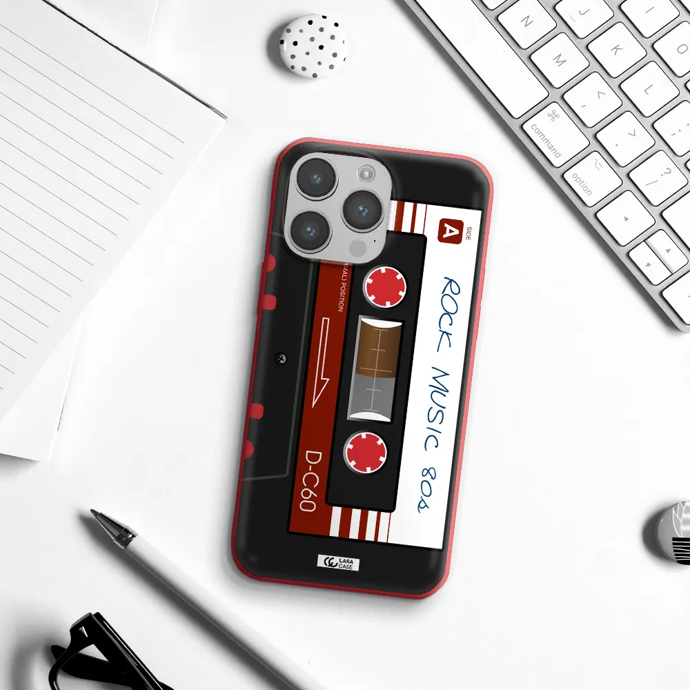 Ruck Music Cassette Apple iPhone 14 pro max Silicone Imperial Red Case