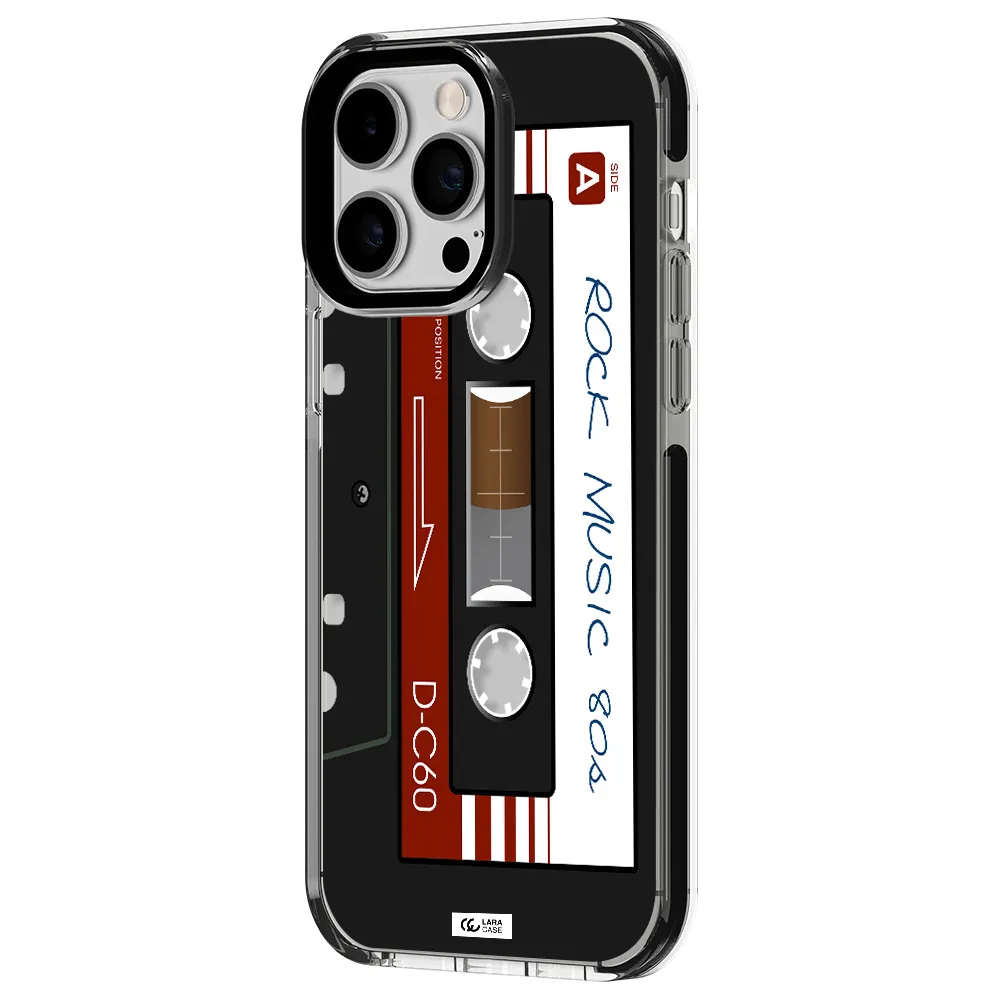 Ruck Music Cassette Apple iPhone 15 Pro impact black border Case