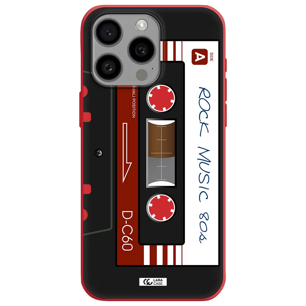 Ruck Music Cassette Apple Iphone 15 Pro Max Silicone Imperial Red Case