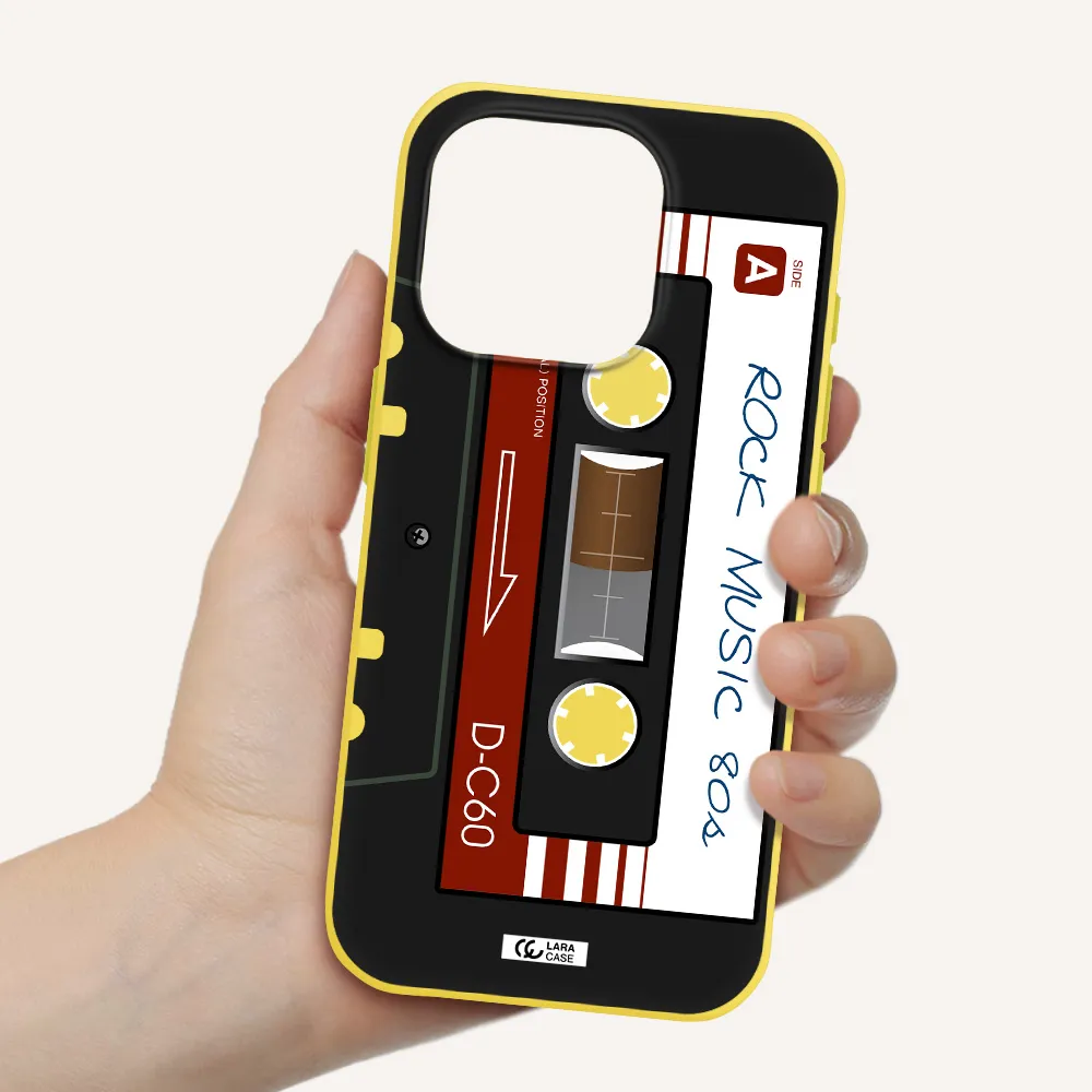 Ruck Music Cassette Apple Iphone 15 Pro Silicone Canary Yellow Case