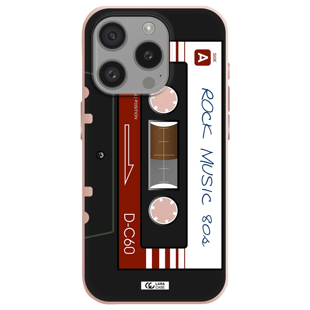 Ruck Music Cassette Apple Iphone 15 Pro Silicone Pastel Pink Case