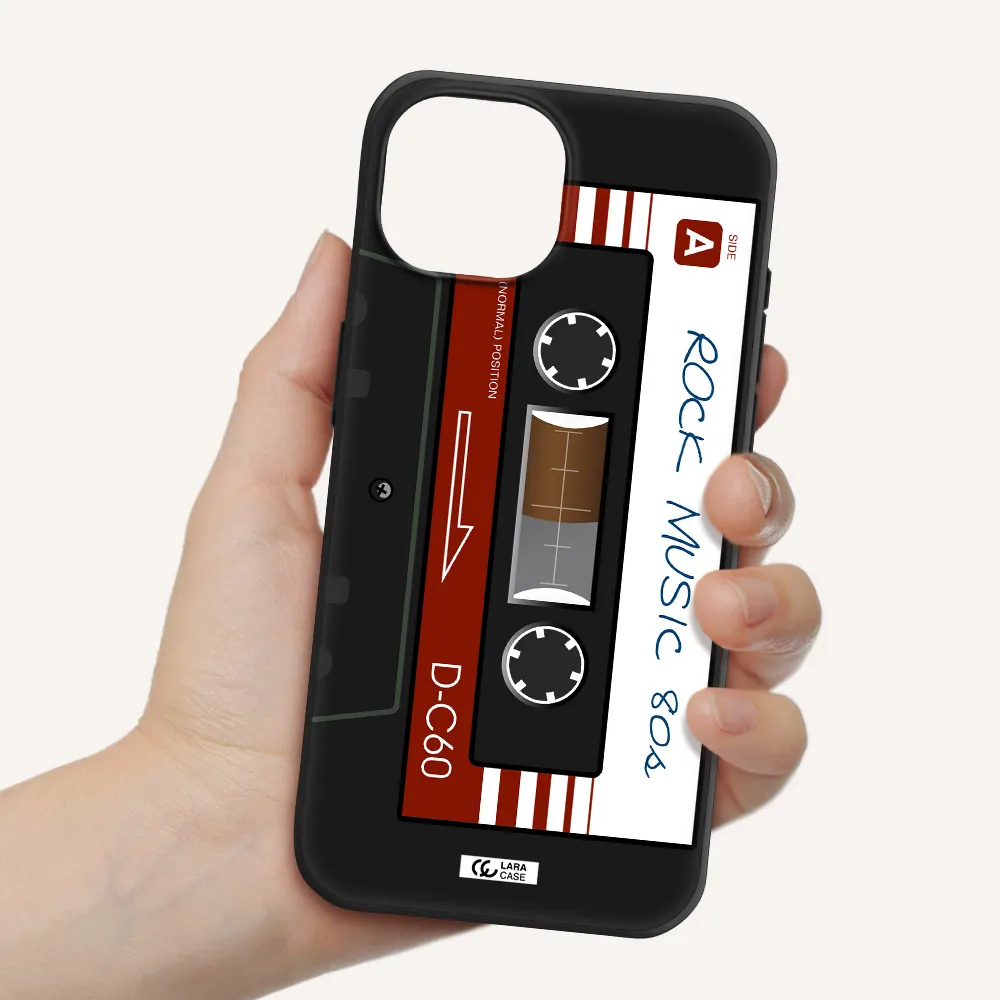 Ruck Music Cassette Apple iPhone 15 Silicone black Case