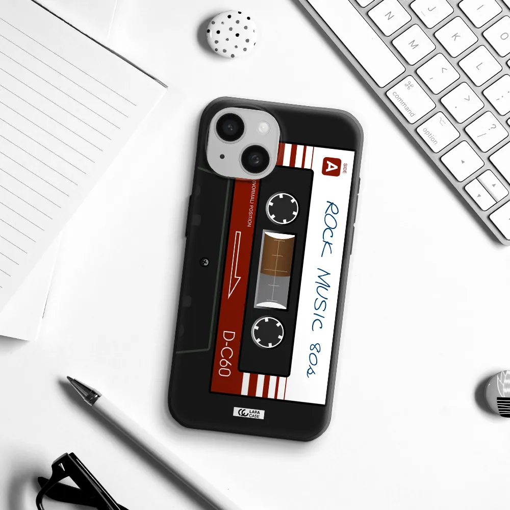 Ruck Music Cassette Apple iPhone 15 Silicone black Case