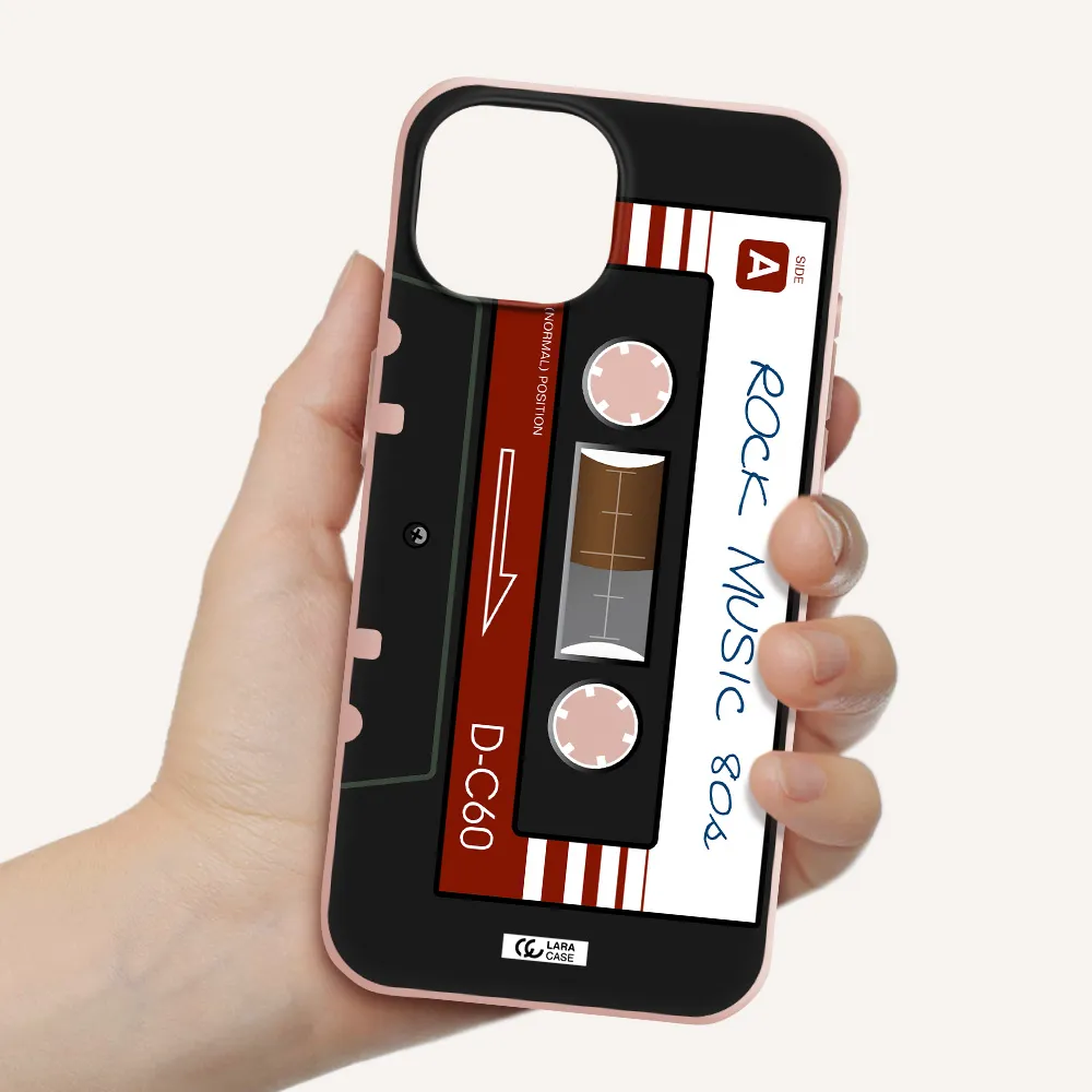 Ruck Music Cassette Apple Iphone 15 Silicone Pastel Pink Case