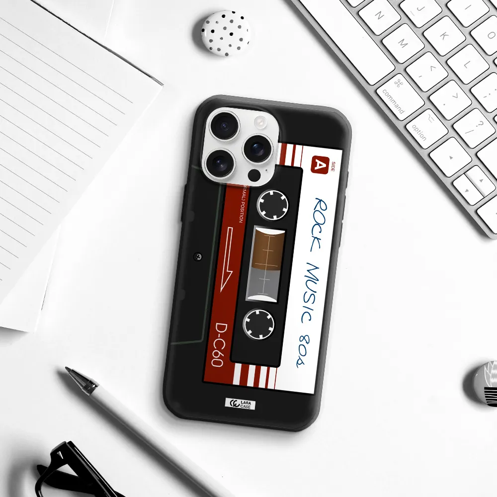 Ruck Music Cassette Apple Iphone 16 Pro Max Silicone Black Case