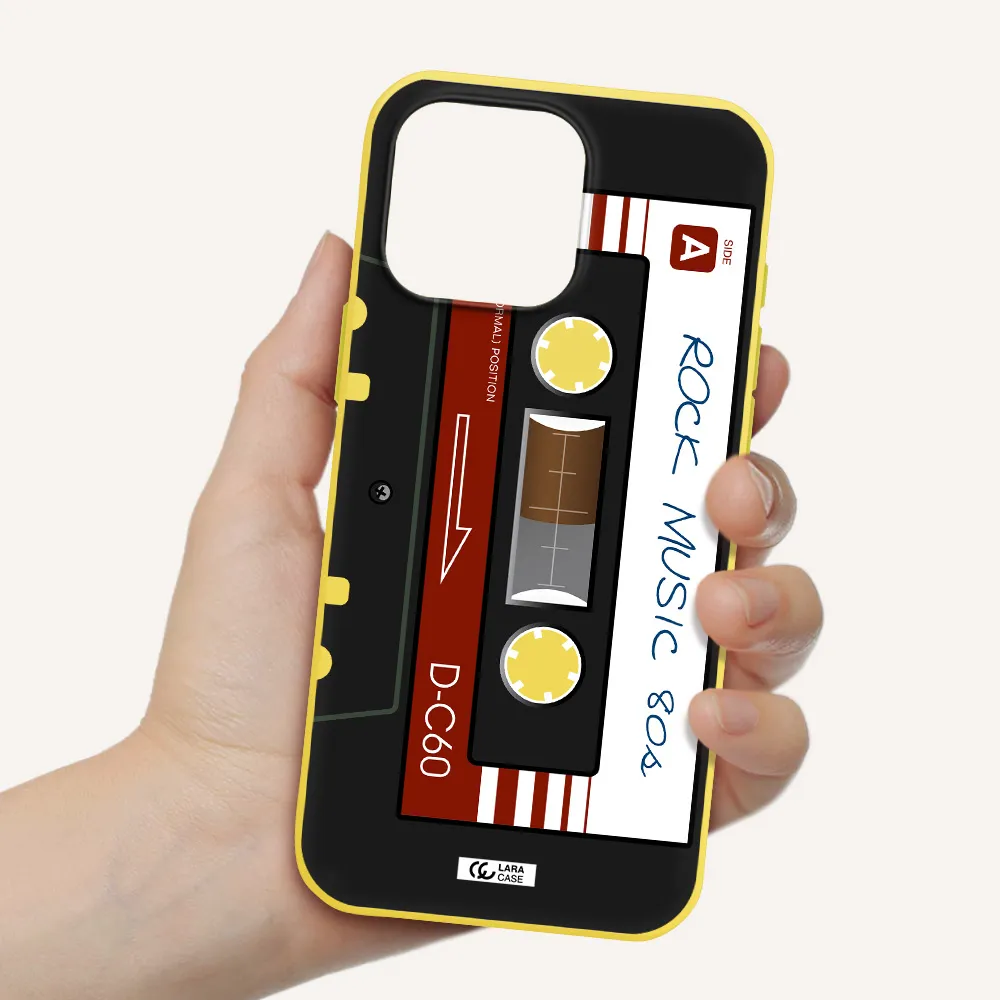 Ruck Music Cassette Apple Iphone 16 Pro Max Silicone Canary Yellow Case