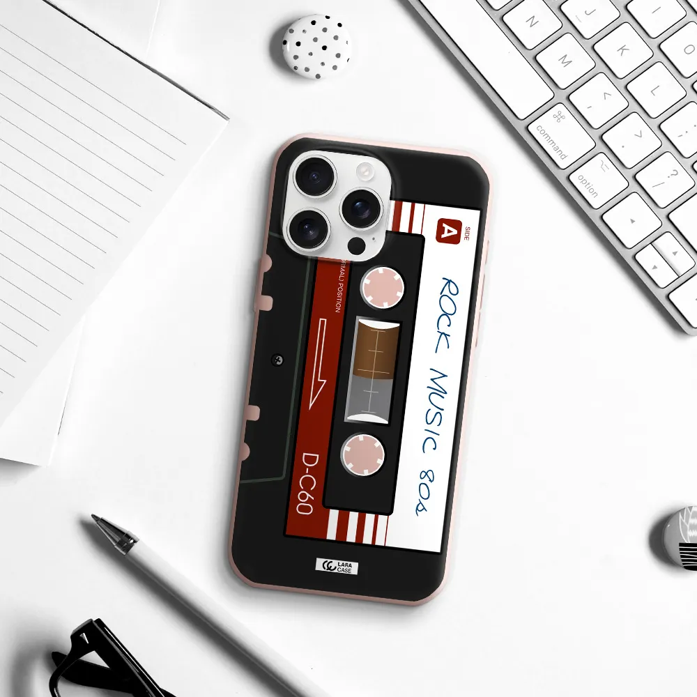 Ruck Music Cassette Apple Iphone 16 Pro Max Silicone Pastel Pink Case