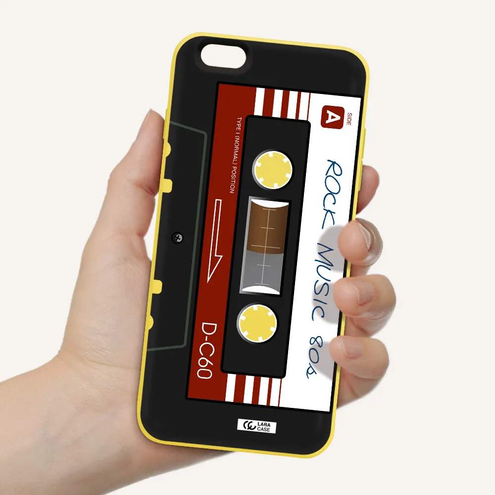 Ruck Music Cassette Apple iPhone 6 s plus Silicone canary yellow Case