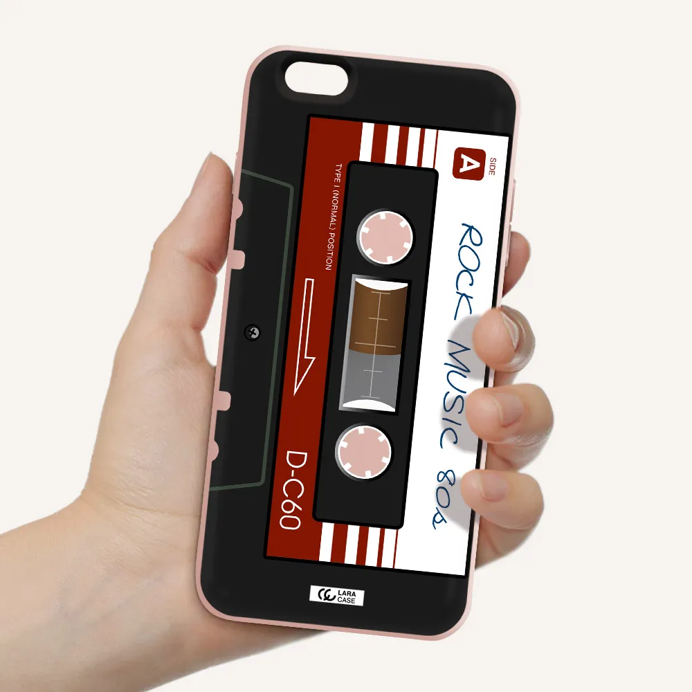 Ruck Music Cassette Apple iPhone 6 s plus Silicone pastel pink Case