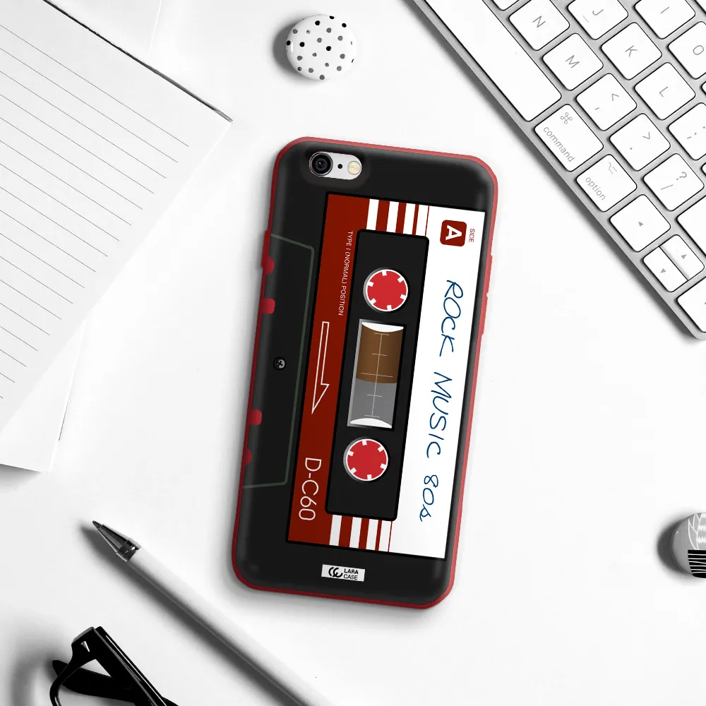 Ruck Music Cassette Apple iPhone 6 Silicone Imperial Red Case