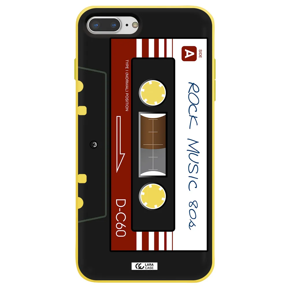 Ruck Music Cassette Apple iPhone 7 plus Silicone canary yellow Case