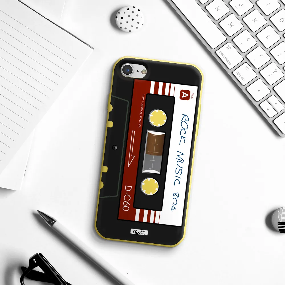 Ruck Music Cassette Apple iPhone 7 Silicone canary yellow Case