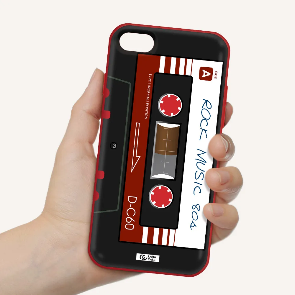 Ruck Music Cassette Apple iPhone 7 Silicone Imperial Red Case