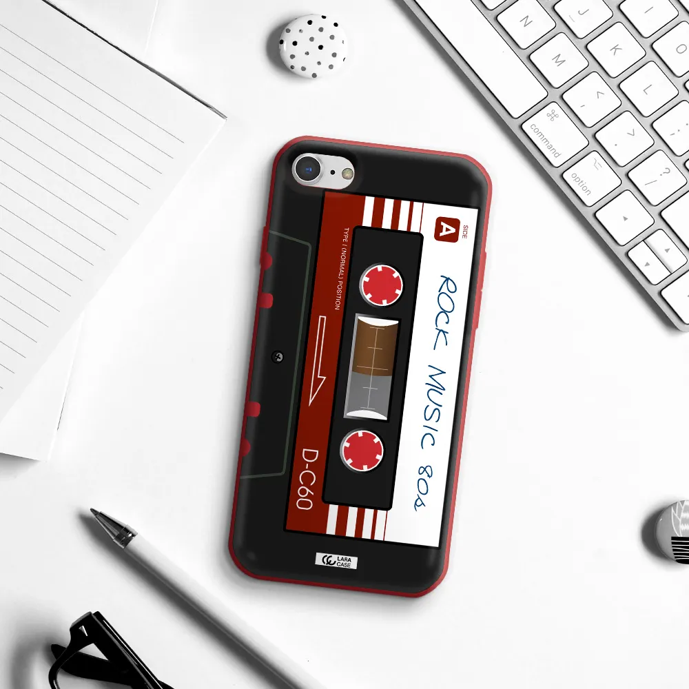 Ruck Music Cassette Apple iPhone 7 Silicone Imperial Red Case