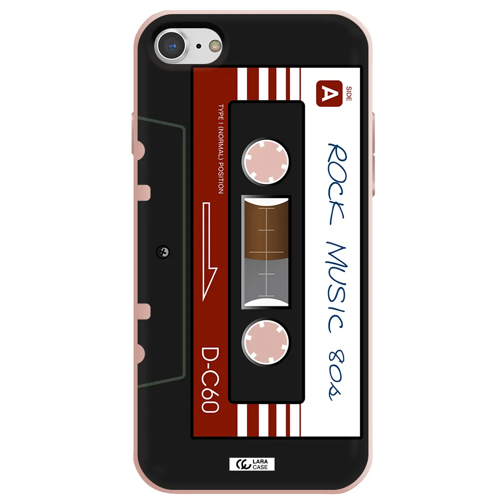 Ruck Music Cassette Apple iPhone 7 Silicone pastel pink Case