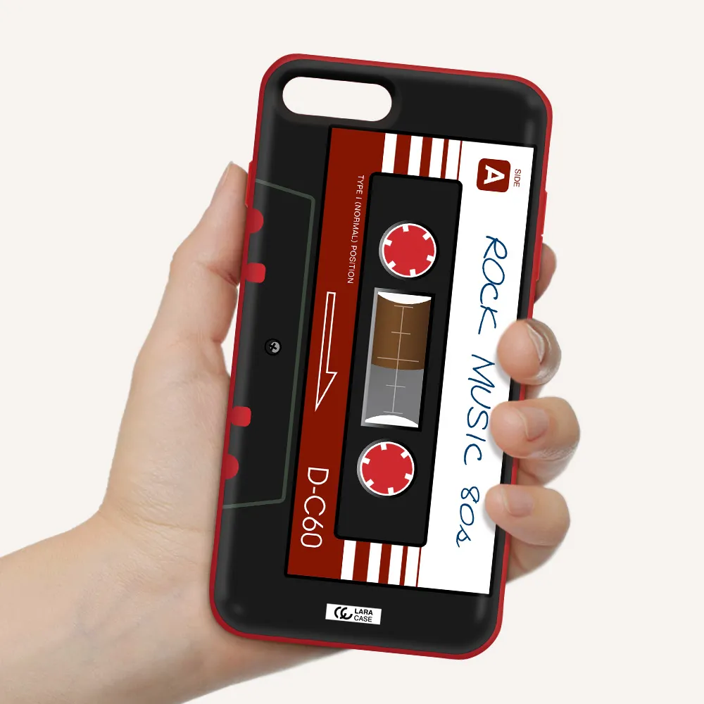 Ruck Music Cassette Apple iPhone 8 plus Silicone Imperial Red Case