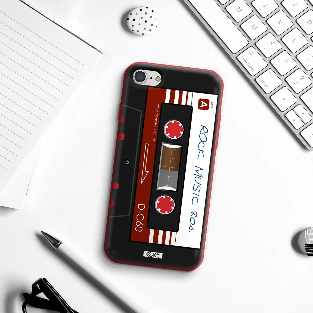 Ruck Music Cassette Apple iPhone 8 Silicone Imperial Red Case