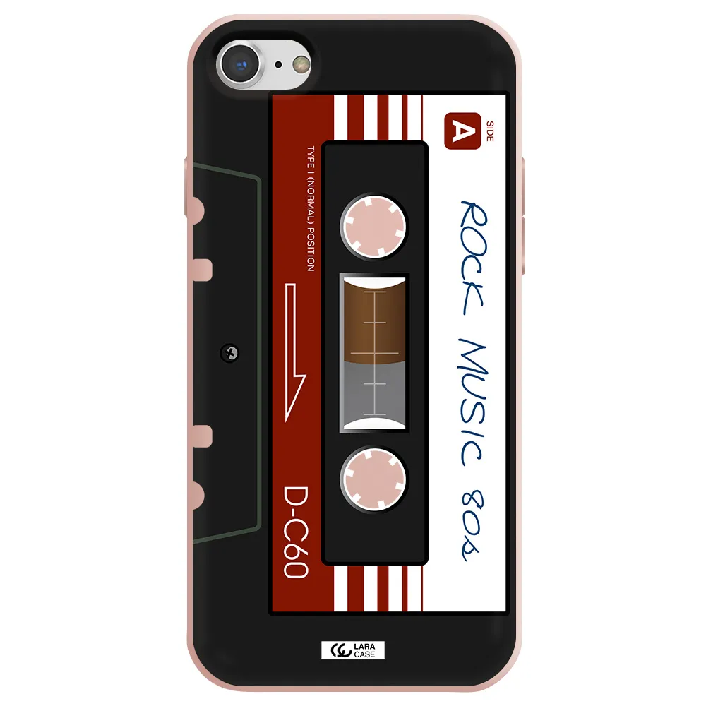 Ruck Music Cassette Apple iPhone 8 Silicone pastel pink Case