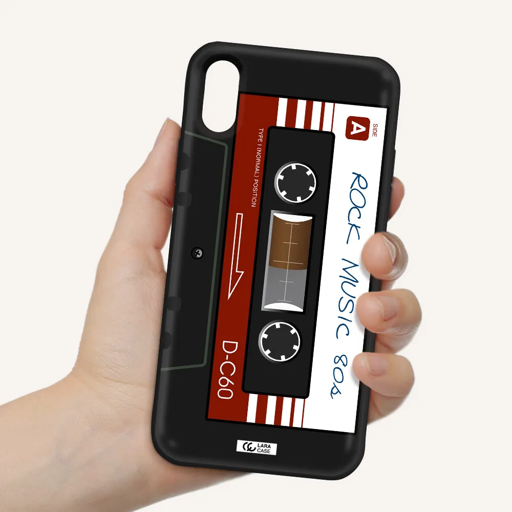 Ruck Music Cassette Apple iPhone X Silicone black Case