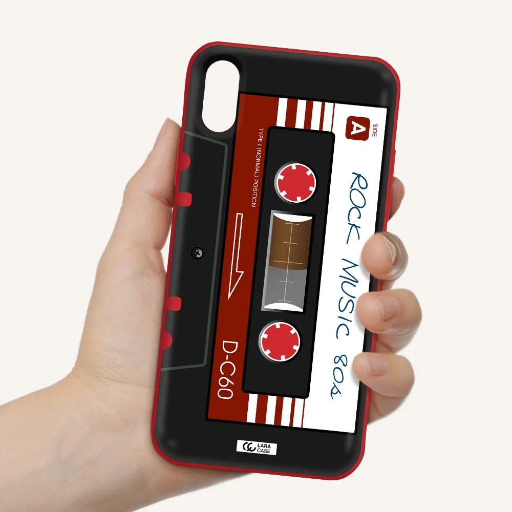 Ruck Music Cassette Apple iPhone X Silicone Imperial Red Case