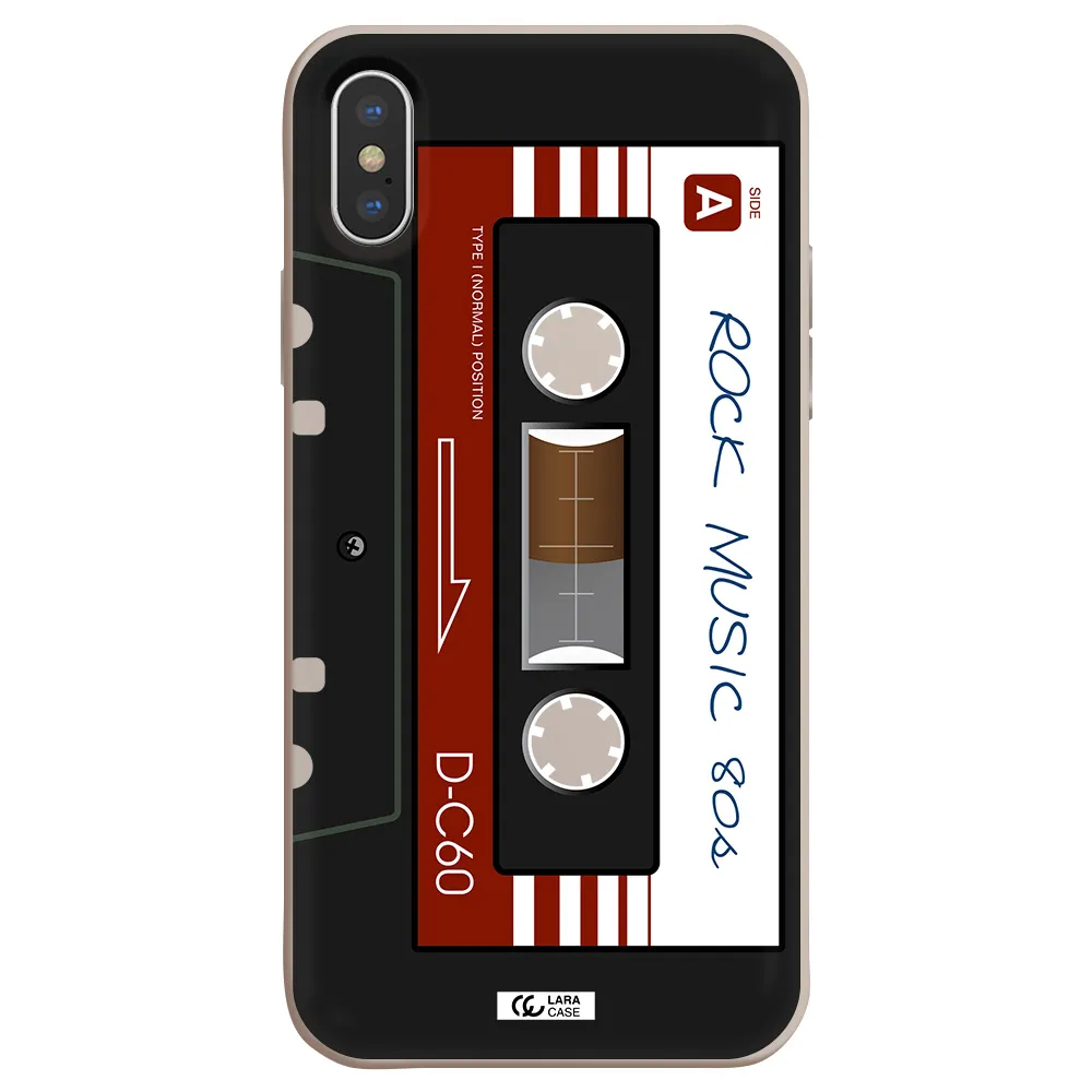 Ruck Music Cassette Apple iPhone XS Silicone Stone Case