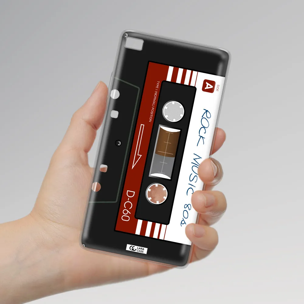 Ruck Music Cassette Huawei P8 Clear TPU Case