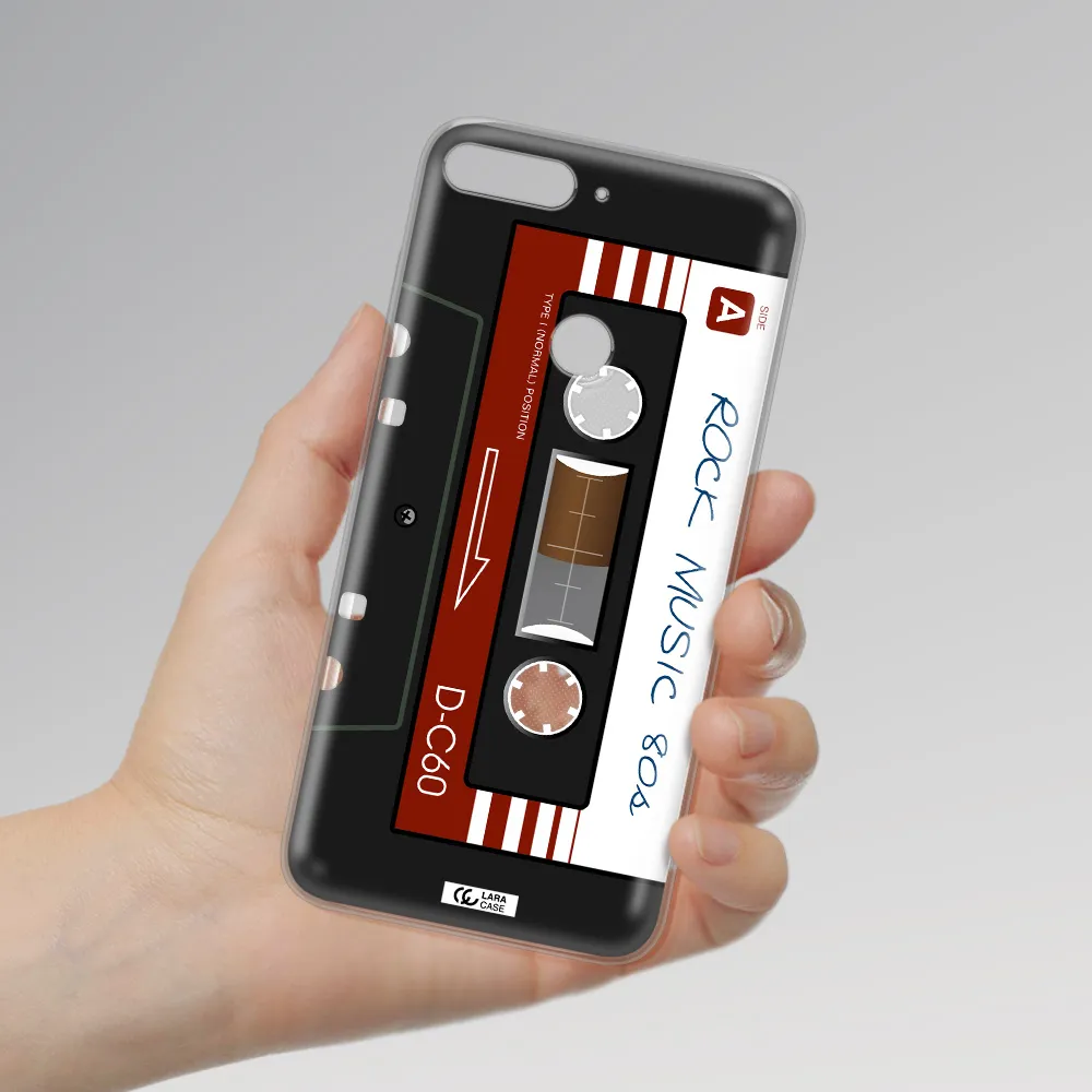 Ruck Music Cassette Huawei Y7 2018 Clear TPU Case