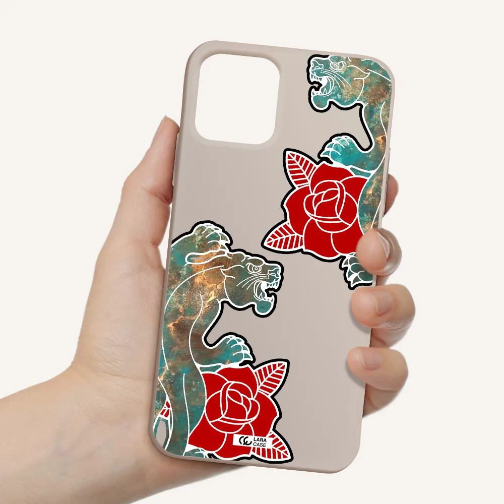 Black Panther Roses Apple iPhone 11 pro max Silicone Stone Case