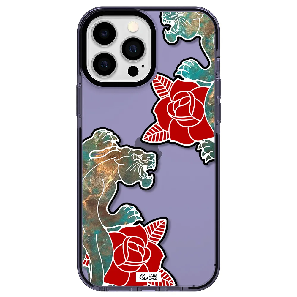 Black Panther Roses Apple iPhone 13 Pro Max impact Lilac Case