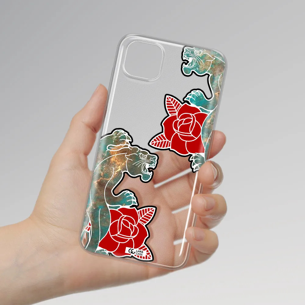 Black Panther Roses Huawei Honor 9S Clear TPU Case
