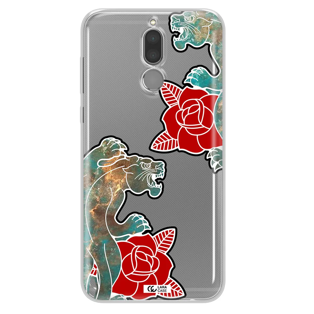 Black Panther Roses Huawei Mate 10 Lite Clear TPU Case