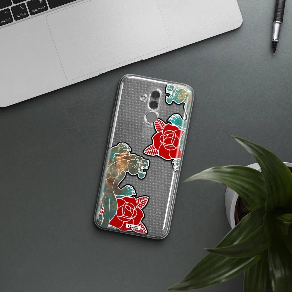 Black Panther Roses Huawei Mate 20 Lite Clear TPU Case