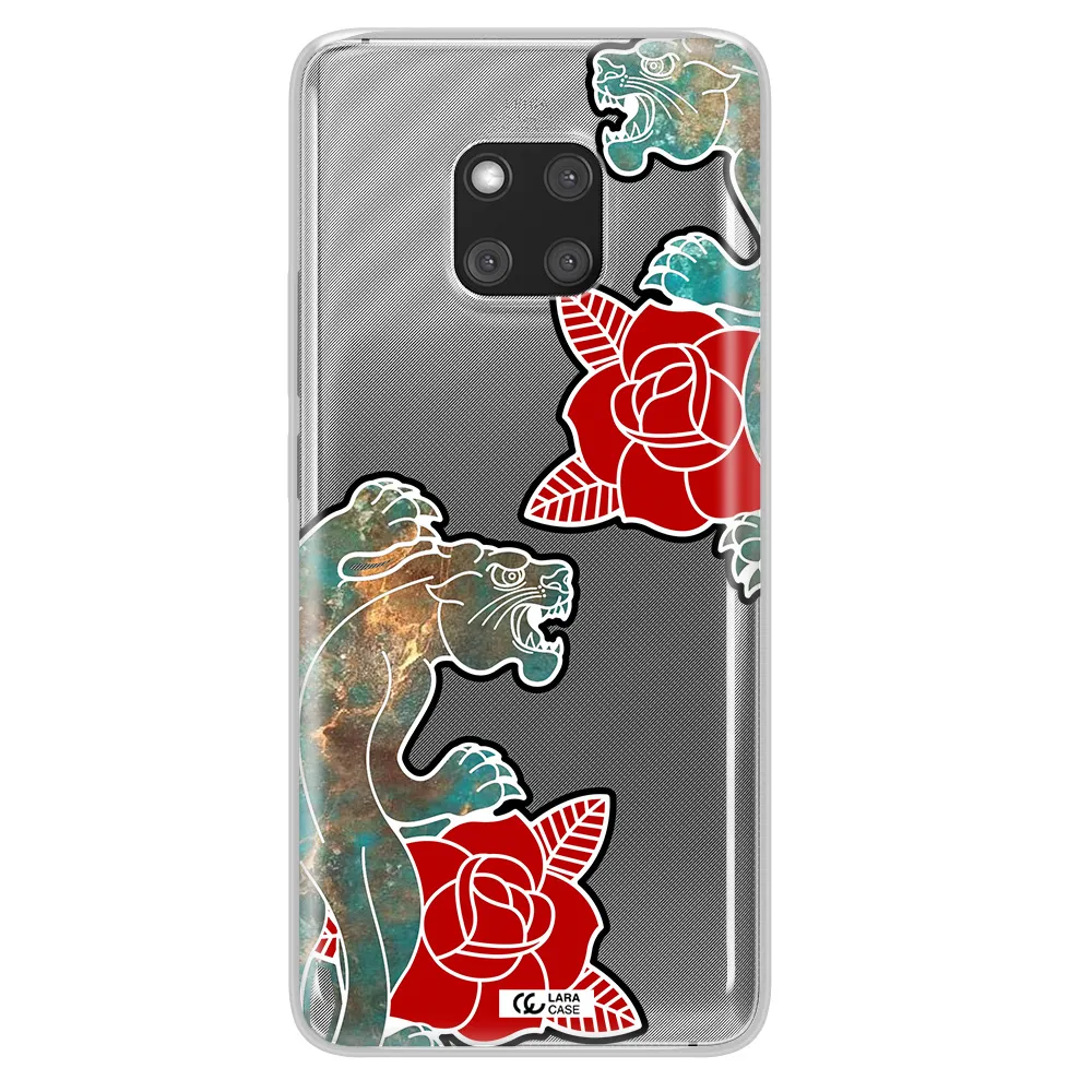 Black Panther Roses Huawei Mate 20 Pro Clear TPU Case
