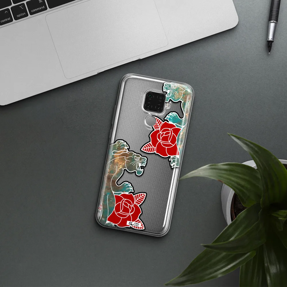 Black Panther Roses Huawei Mate 30 Lite Clear TPU Case