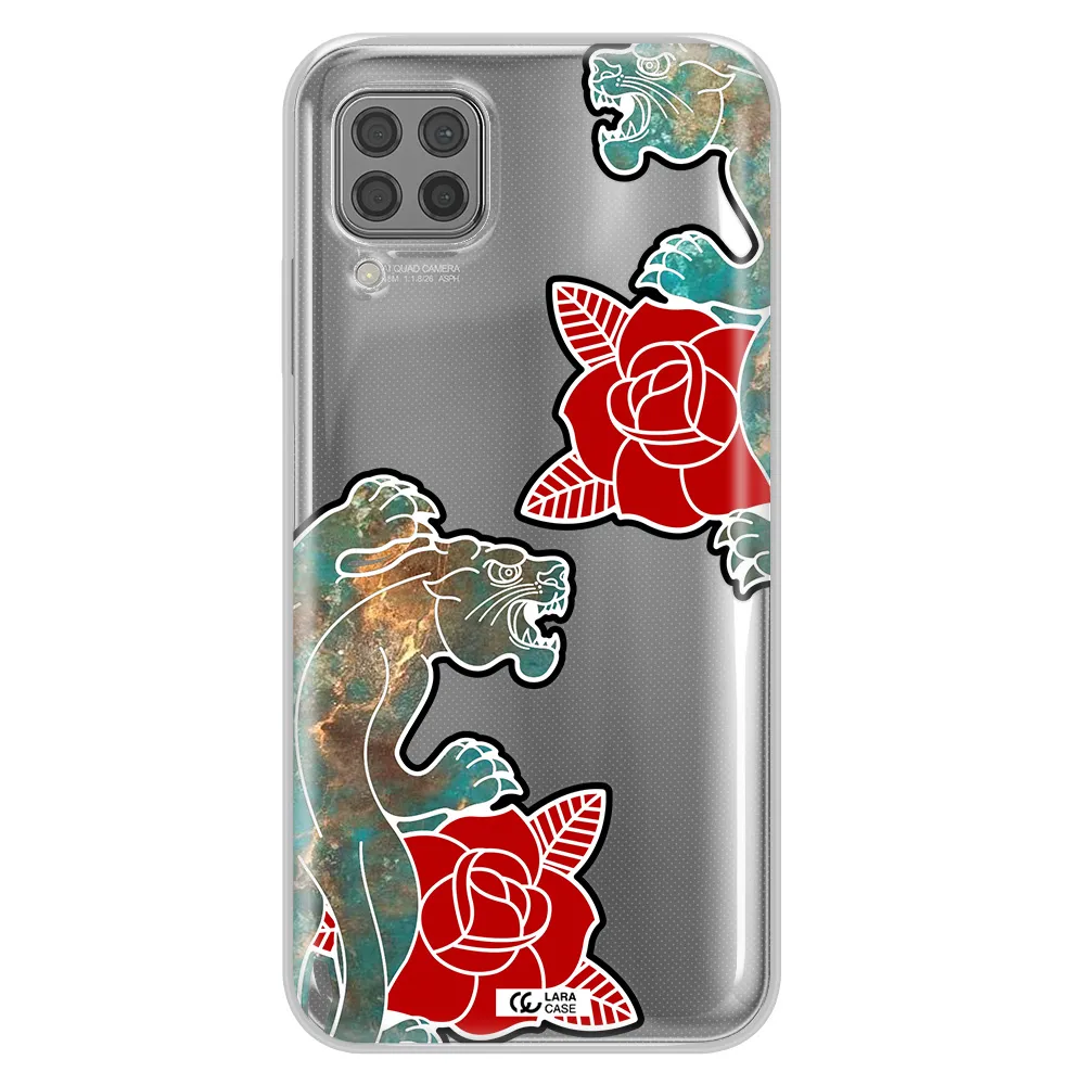 Black Panther Roses Huawei P40 Lite Clear TPU Case