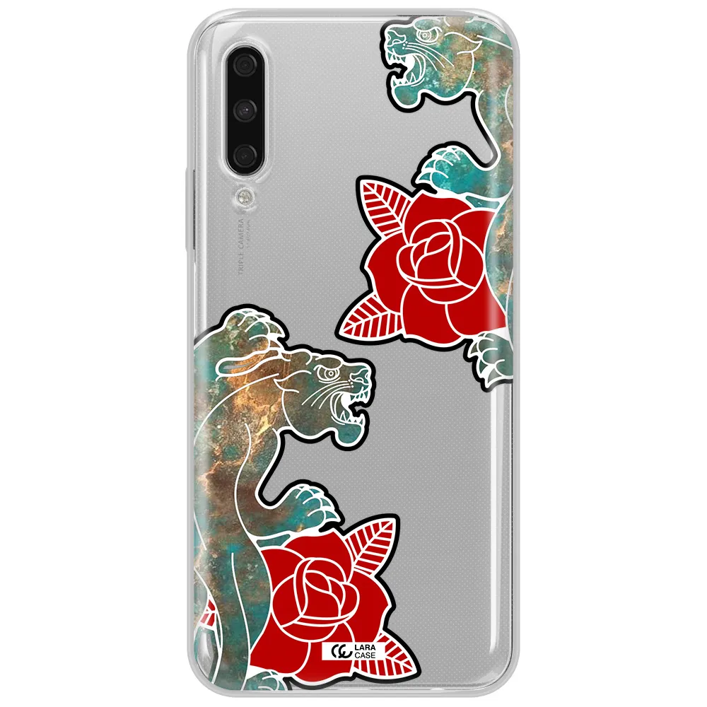 Black Panther Roses Huawei Y9S Clear Tpu Case