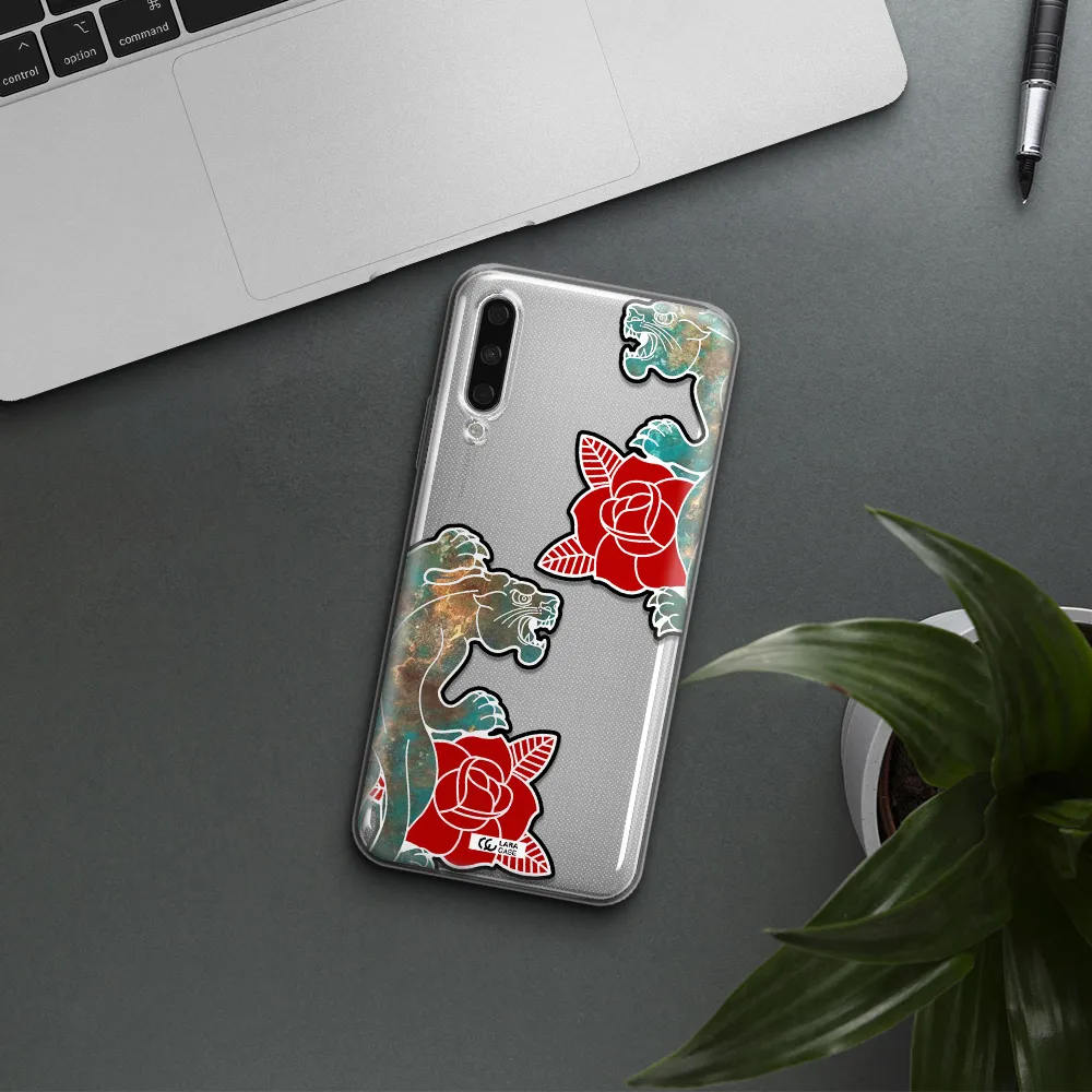 Black Panther Roses Huawei Y9S Clear Tpu Case