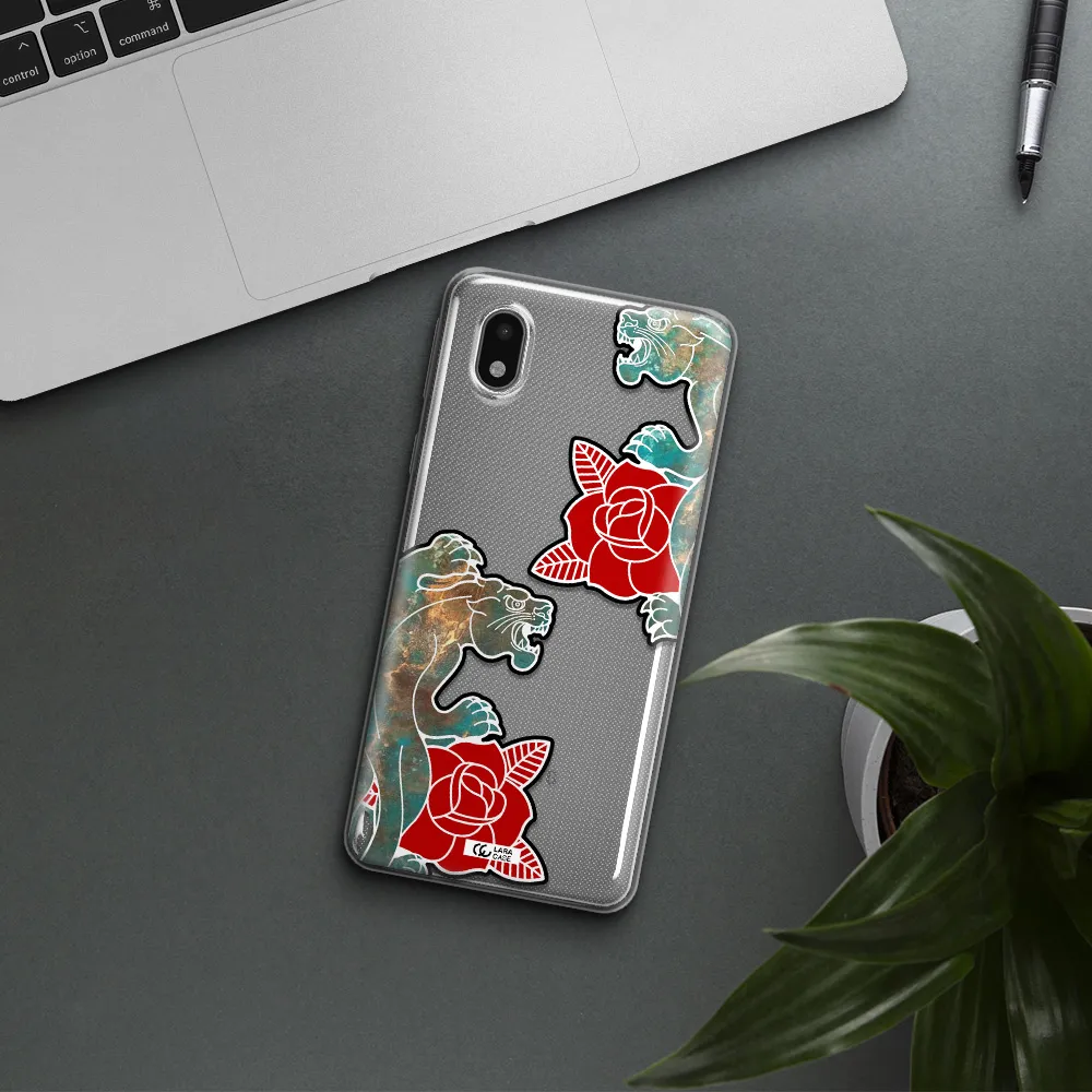 Black Panther Roses Samsung A01 Core Clear Tpu Case