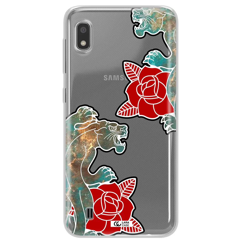 Black Panther Roses Samsung A10 Clear TPU Case