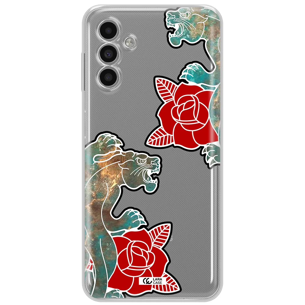 Black Panther Roses Samsung A13 5G Clear Tpu Case