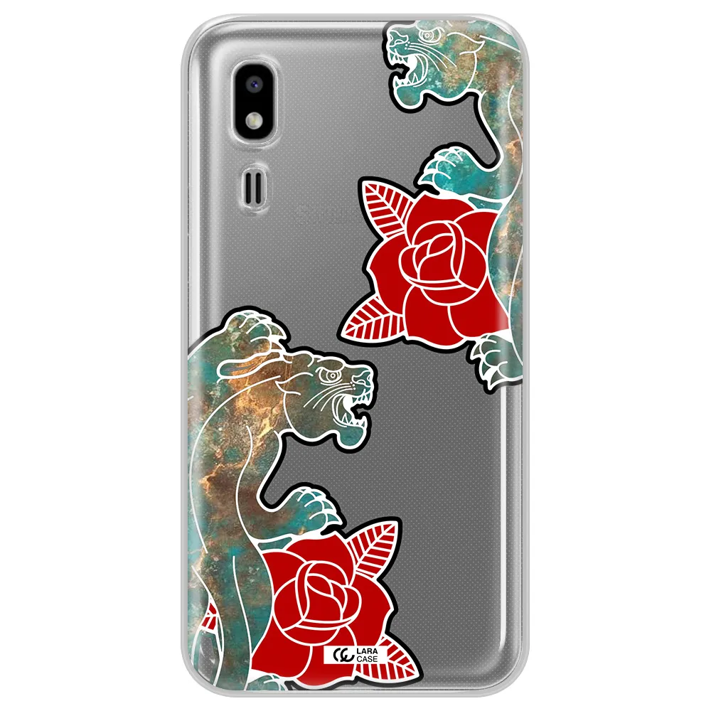 Black Panther Roses Samsung A2 Core Clear TPU Case