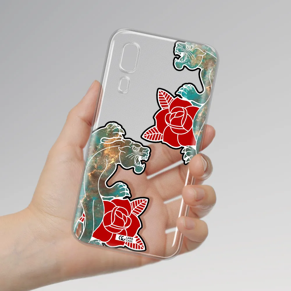 Black Panther Roses Samsung A2 Core Clear TPU Case
