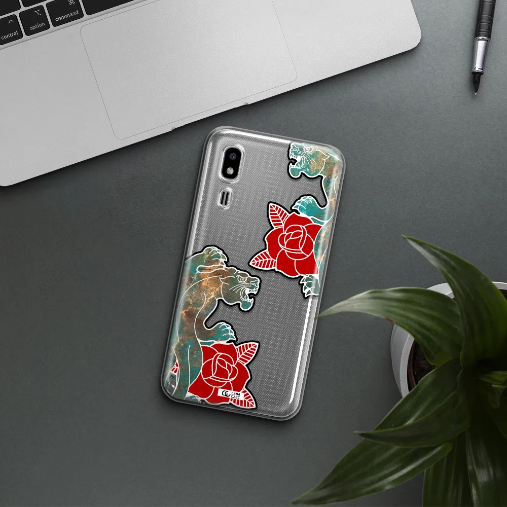 Black Panther Roses Samsung A2 Core Clear TPU Case